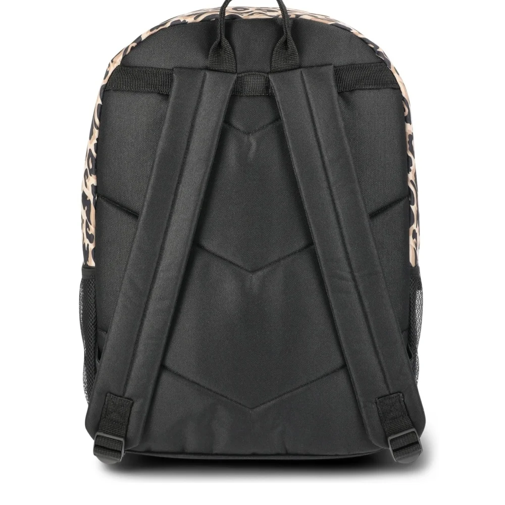 Leopard Print Backpack in Beige and Black - Picture 9 of 9